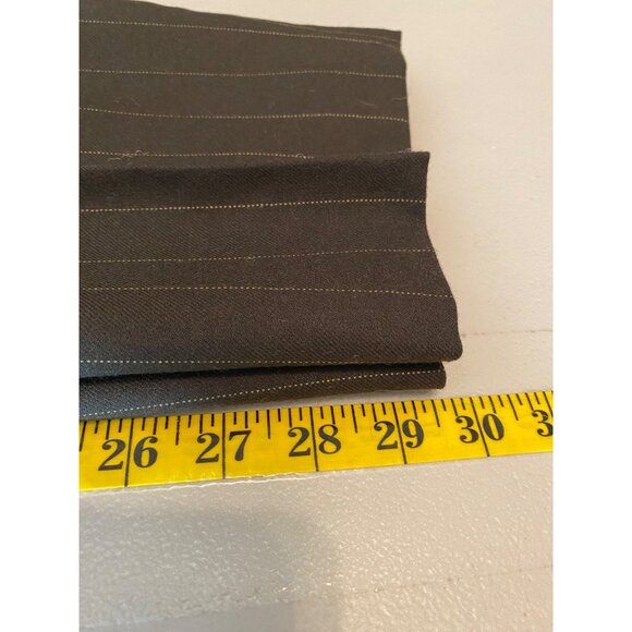 Benard Holtzman Harve Bernard Womens Pinstripe Brown Wool Pantsuit Size 10 - Picture 16 of 16